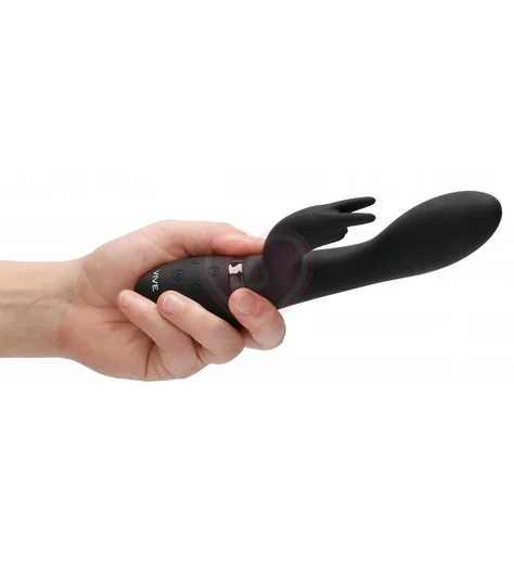 Вибратор с клиторальным стимулятором Zosia чёрный фото 4