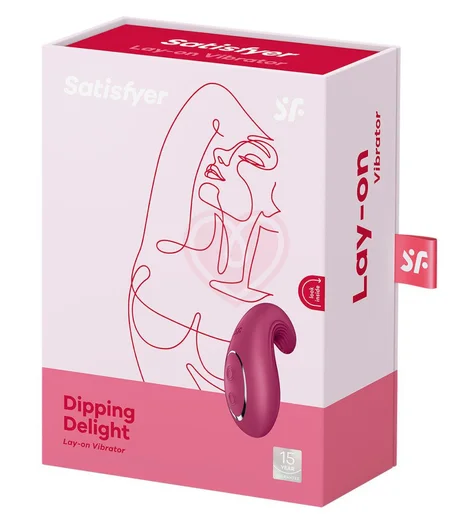 Мини-вибратор Satisfyer Dipping Delight ягодный фото 5