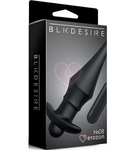 Анальная пробка с вибрацией Erozon 08 черная фото 4