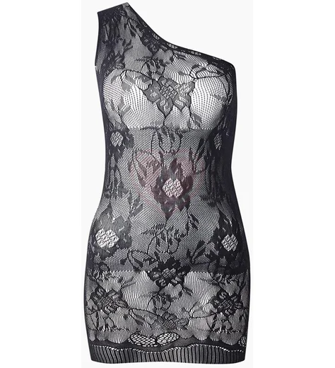 Сорочка на одно плечо Impulse чёрная фото 6