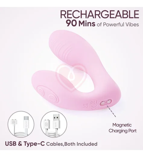 Вибратор с пультом Selove DuoFlex розовый фото 4