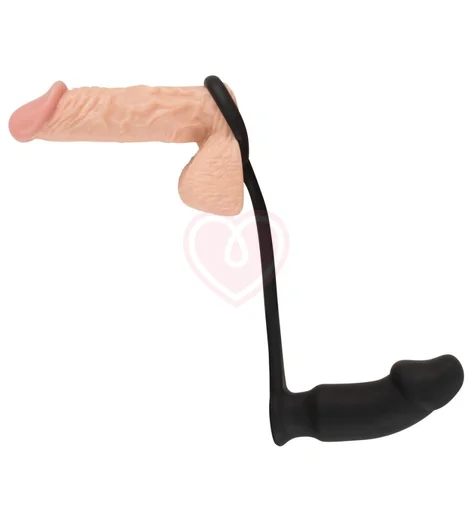 Вибропробка с кольцом для пениса Black Velvets фото 3