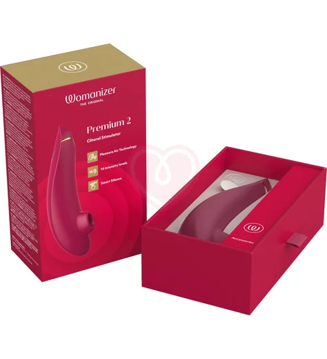 Бесконтактный клиторальный стимулятор Womanizer Premium 2 красный фото 8