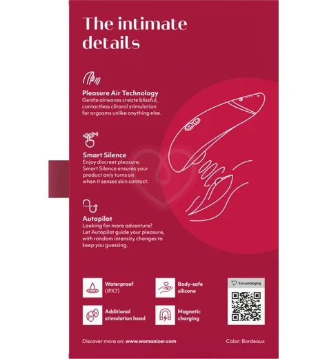 Бесконтактный клиторальный стимулятор Womanizer Premium 2 красный фото 10