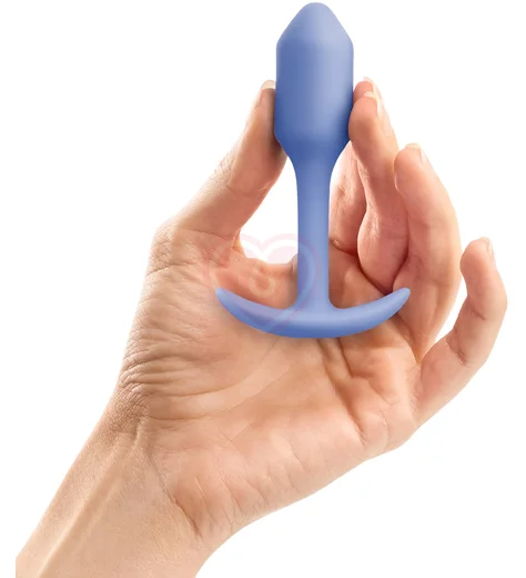 Утяжелённая анальная пробка для ношения b-Vibe Snug Plug 1 мини сиреневая фото 2