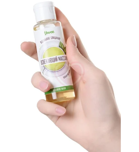 Масло для массажа Yovee Освежающий массаж с ароматом зеленого чая и мяты 50 мл фото 2