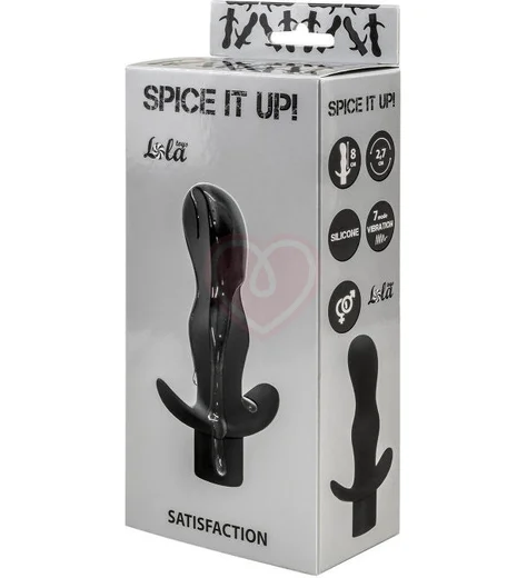 Анальная пробка с вибрацией Spice it up Satisfaction чёрная фото 3