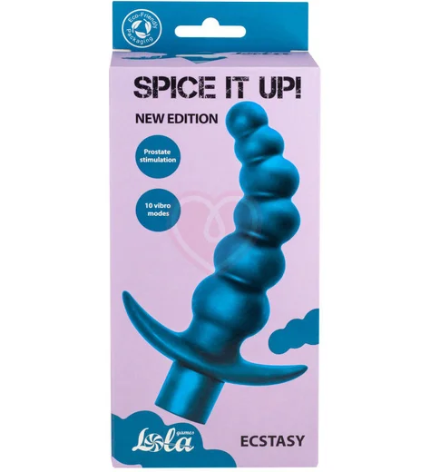 Анальные шарики c вибрацией Spice It Up Ecstasy бирюзовые фото 3