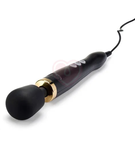 Вибромассажёр в алюминиевом корпусе Doxy Die Cast чёрно-золотой фото 2