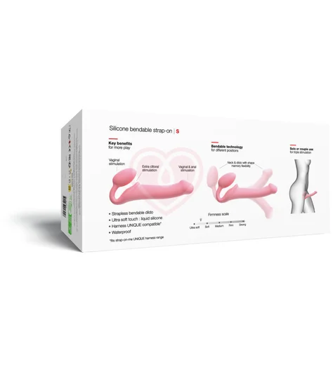 Безремневой гибкий страпон Strap-on-me Bendable S розовый фото 8