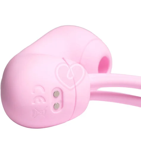 Вакуумный стимулятор клитора с виброшариками Youvic розовый фото 4