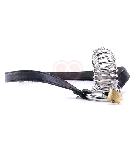 Кольцо верности Pipedream Chastity Belt с фиксацией головки с поясом фото 5