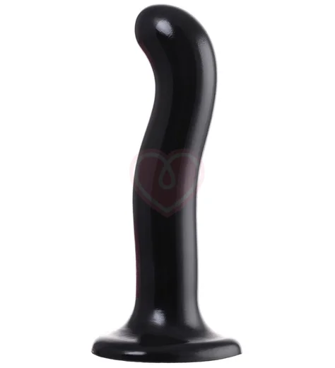 Фаллоимитатор с изгибом и присоской Strap-on-me L чёрный 19 см фото 3