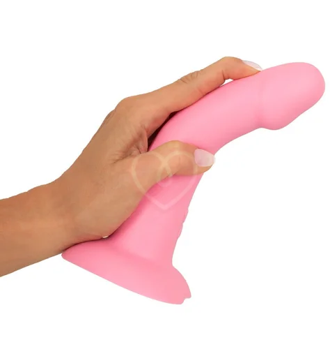 Вибратор с присоской в виде сердца Heart Guy розовый фото 7