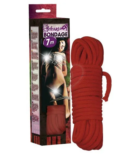 Хлопковая верёвка Shibari Bondage для связывания Шибари 7м красная фото 2