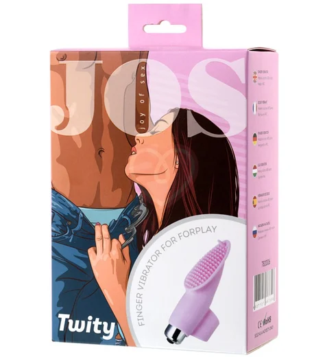 Вибронасадка на палец для прелюдии Jos Twity розовая фото 10