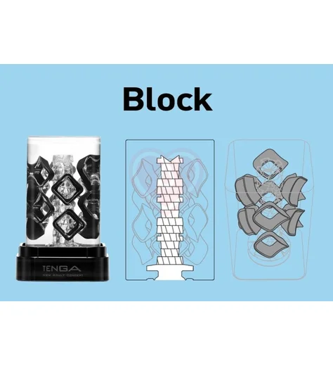 Мягкий мастурбатор с вставками Tenga Crysta Block прозрачный фото 2
