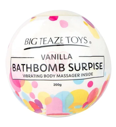 Бомбочка для ванны с вибропулей внутри Bath Bomb Surprise аромат ванили фото 2