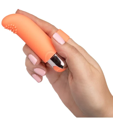 Вибронасадка на палец Finger Tickler оранжевая фото 2