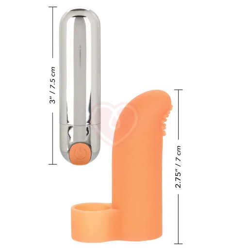 Вибронасадка на палец Finger Tickler оранжевая фото 3