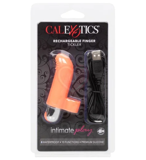 Вибронасадка на палец Finger Tickler оранжевая фото 4