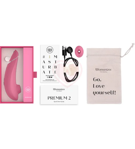 Бесконтактный клиторальный стимулятор Womanizer Premium 2 розовый фото 11