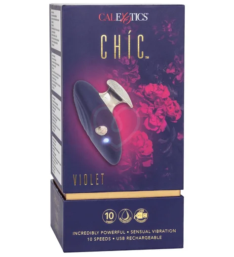 Мини-вибратор Chic Violet с ручкой для держания фото 5