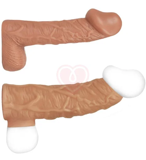 Реалистичная насадка с открытой головкой Kokos Nude Sleeve NS001-M фото 2