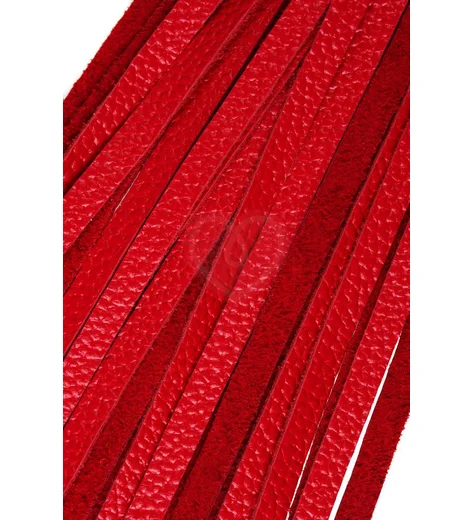 Плетка из натуральной кожи Pecado BDSM 50 см красная фото 5