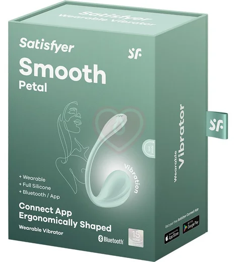 Виброяйцо Satisfyer Smooth Petal с управлением со смартфона мятное фото 3