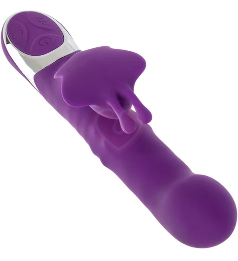Вибратор-кролик Enchanted Flutter с бусинами фиолетовый фото 4