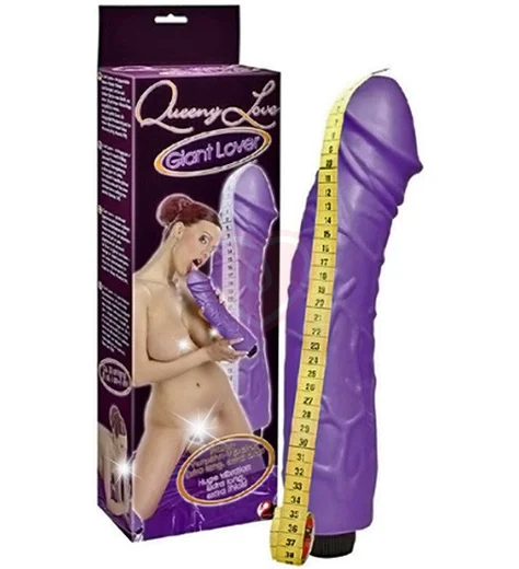 Огромный реалистичный вибратор Giant Lover 38 см фиолетовый фото 2