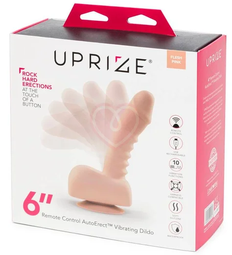 Вибратор с дистанционным управлением Uprize Realistic Dildo 21 см телесный фото 9