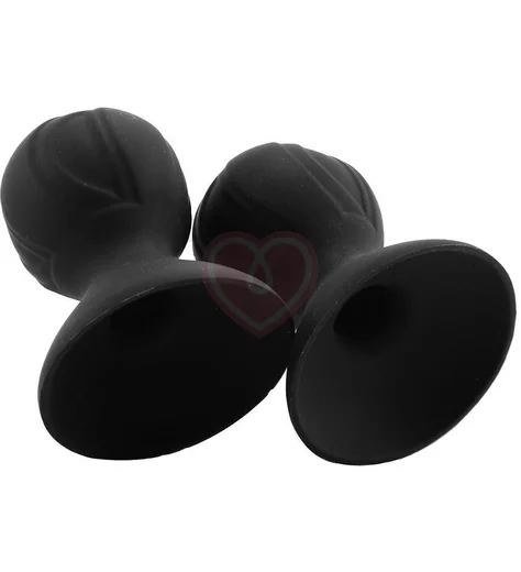 Насадки-присоски на соски Ouch! Nipple suckers чёрные фото 2