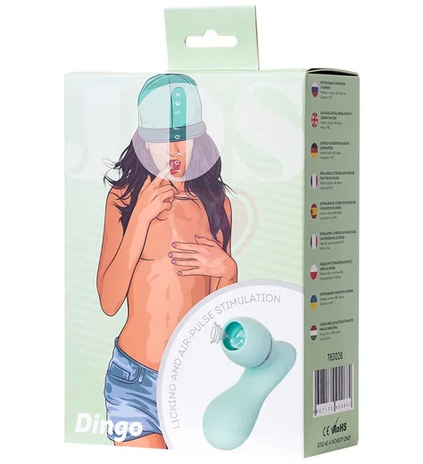 Вакуумный стимулятор клитора с язычком Jos Dingo бирюзовый фото 7