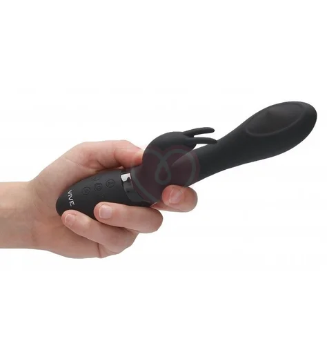 Вибратор Mira с двигающимся шариком и стимулятором клитора чёрный фото 3