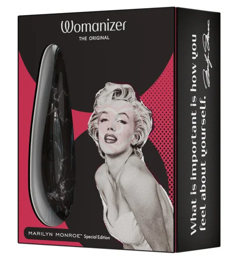 Бесконтактный клиторальный стимулятор Womanizer Classic 2 Marilyn Monroe чёрный мрамор фото 2