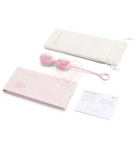 Вагинальные шарики Le Wand Crystal Yoni Eggs розовый кварц фото 3