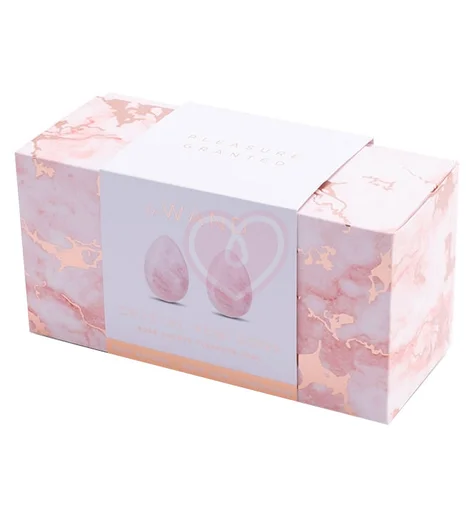 Вагинальные шарики Le Wand Crystal Yoni Eggs розовый кварц фото 4