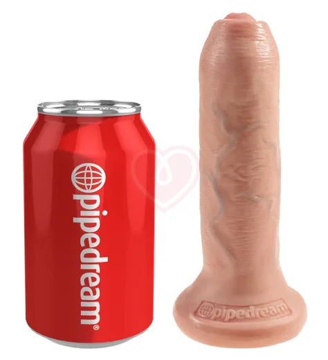 Фаллоимитатор King Cock Uncut с подвижной крайней плотью 15,2 см телесный фото 3