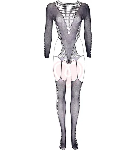 Кэтсьюит Le Desir Kalyke с имитацией чулок черный фото 3