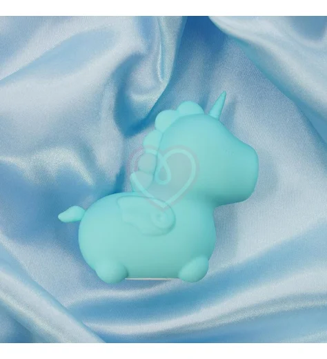 Клиторальный вибратор в виде единорога со стимуляцией язычком Unihorn Mount'n Peak голубой фото 3