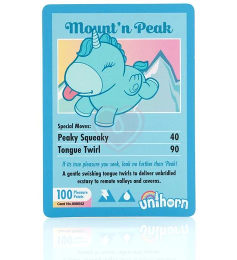 Клиторальный вибратор в виде единорога со стимуляцией язычком Unihorn Mount'n Peak голубой фото 7