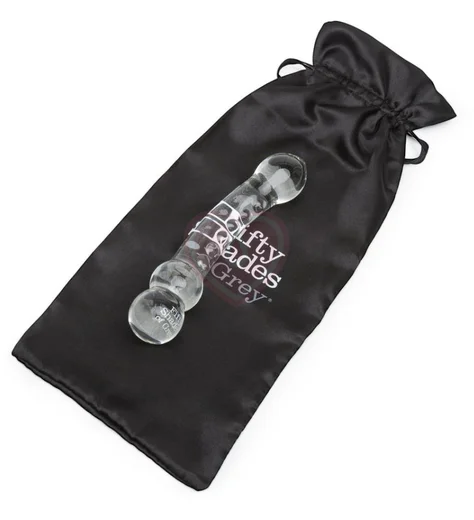 Стеклянный стимулятор '50 оттенков серого' Drive Me Crazy Glass Massage Wand фото 4