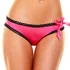 Трусики с ажурной попкой и бантиком Hustler Lingerie чёрно-розовые фото 2