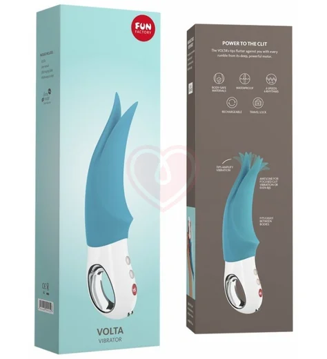 Вибратор с кончиками для стимуляции клитора Fun Factory Volta бирюзовый фото 2