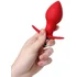 Анальная вибропробка ToDo Glam красная фото 2
