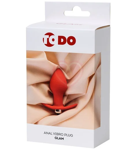 Анальная вибропробка ToDo Glam красная фото 3