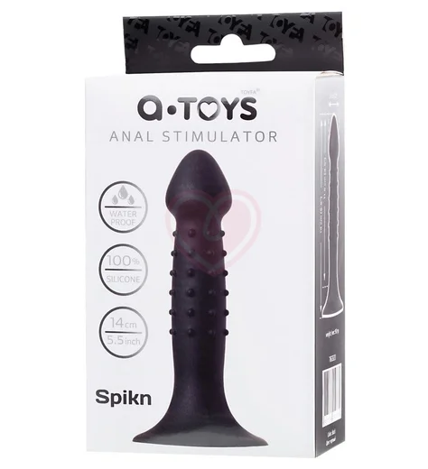 Фаллоимитатор с точками A-Toys Spikn чёрный фото 2