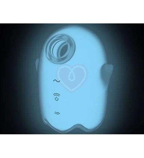 Вакуумый вибростимулятор клитора Satisfyer Glowing Ghost светящийся в темноте белый фото 3